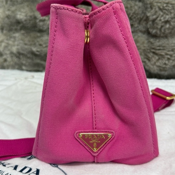 Pink Prada Canapa Tote Bag - Picture 5 of 10